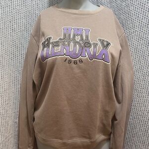 Jimi Hendrix Women's Long Sleeve Tan Top